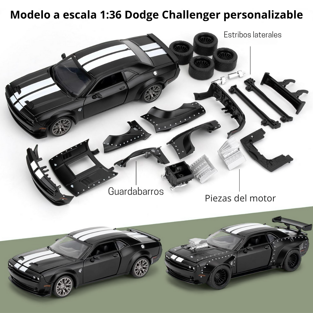 Dodge Challenger SRT Jailbreak 1:36 de metal personalizable
